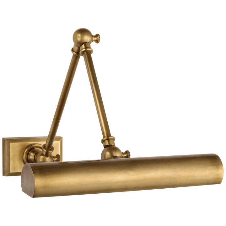 Cabinet Maker 12" Double Library Light in Hand-Rubbed Antique Brass