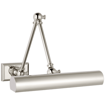 Cabinet Maker 12" Double Library Light in Polished Nickel