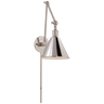 Boston Functional Double Arm Library Light in Polished Nickel
