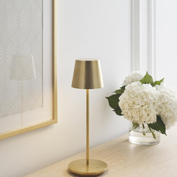 Nevis Accent Table Lamp in Natural Brass