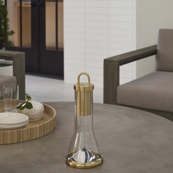 Kandella Accent Table Lamp in Natural Brass