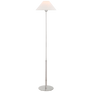 Hackney Floor Lamp in Polished Nickel with Linen Shade