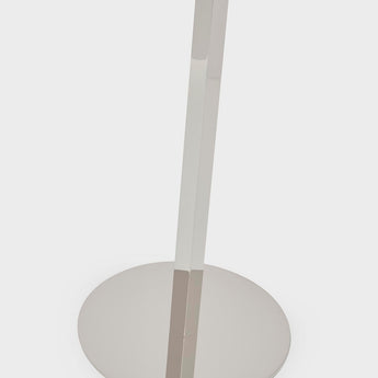 Hackney Floor Lamp in Polished Nickel with Linen Shade