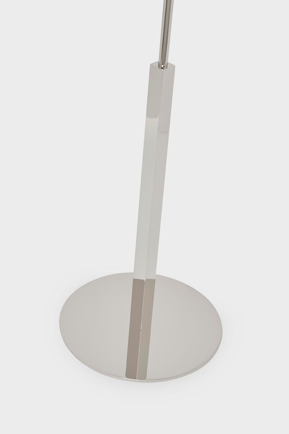 Hackney Floor Lamp in Polished Nickel with Linen Shade