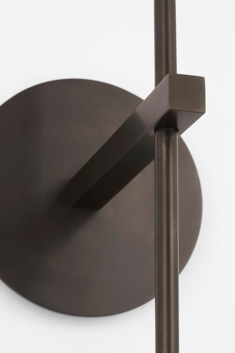 Hackney 25" Tail Sconce in Bronze with Linen Shade