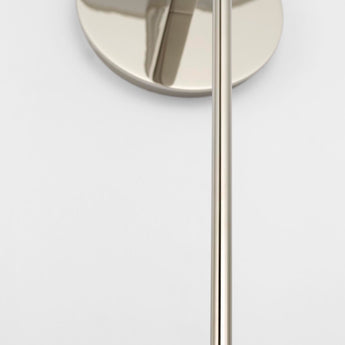 Hackney 25" Tail Sconce in Polished Nickel with Linen Shade