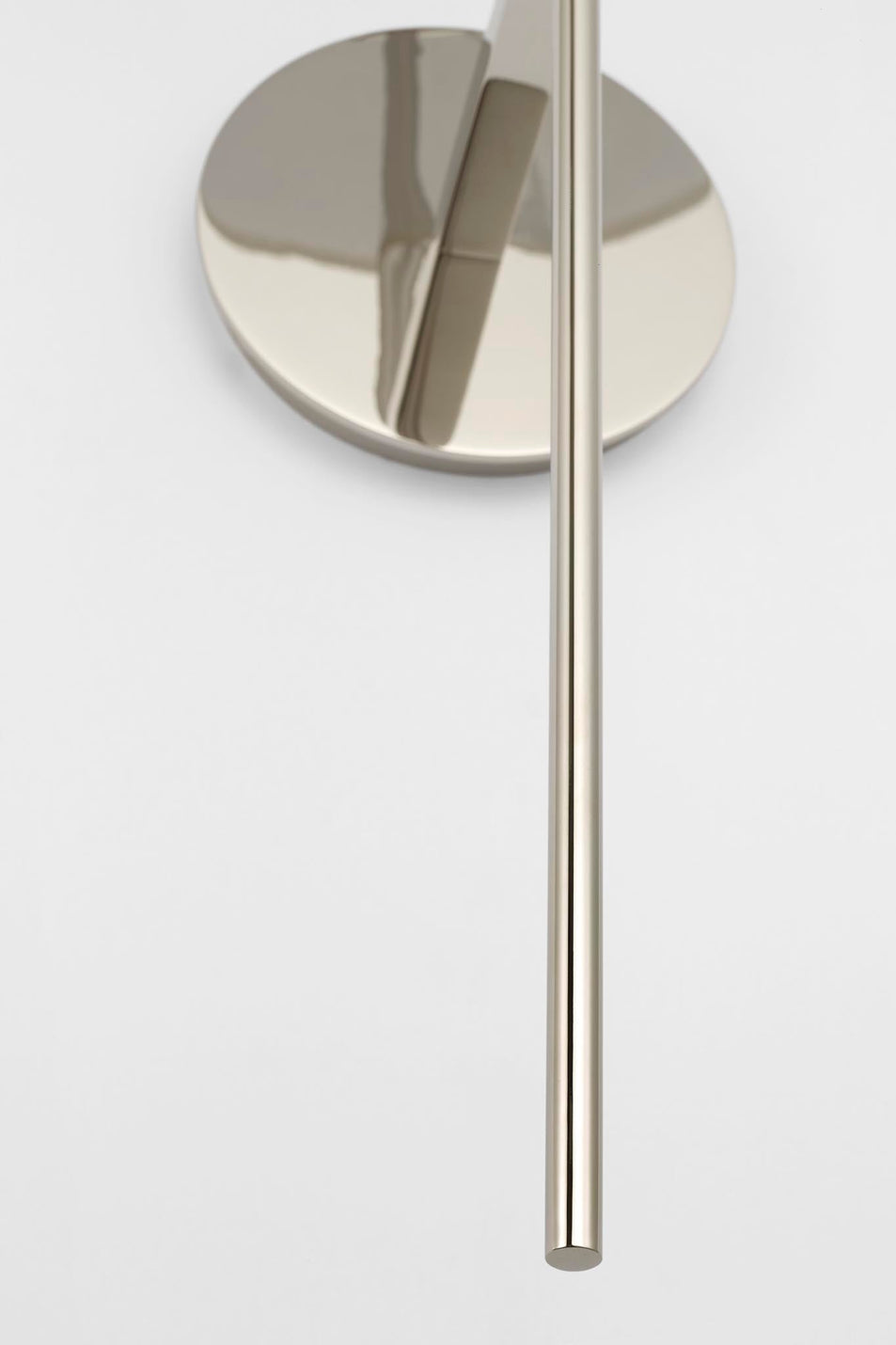 Hackney 25" Tail Sconce in Polished Nickel with Linen Shade
