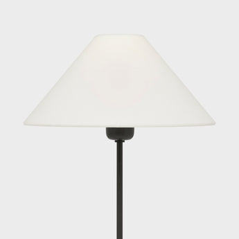 Hackney Table Lamp in Bronze with Linen Shade