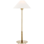 Hackney Table Lamp in Hand-Rubbed Antique Brass with Linen Shade