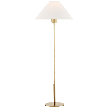 Hackney Buffet Lamp in Hand-Rubbed Antique Brass with Linen Shade