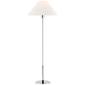 Hackney Buffet Lamp in Polished Nickel with Linen Shade