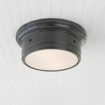 Siena Small Flush Mount, a premium Flush Mount light by Visual Comfort. Close - up image of its design.