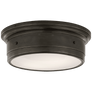 Siena Large Flush Mount in Bronze with White Glass