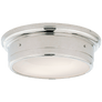 Siena Large Flush Mount in Polished Nickel with White Glass