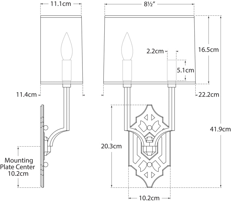 Silhouette Fretwork Sconce Blueprint