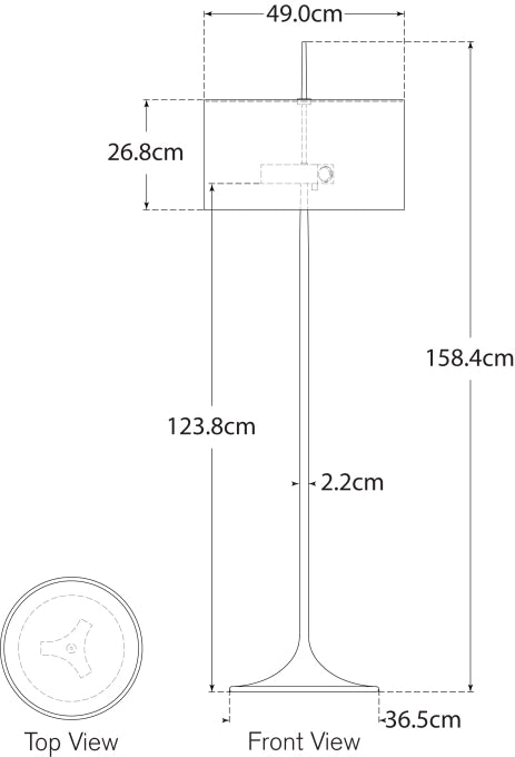 Spinet 62" Floor Lamp Blueprint