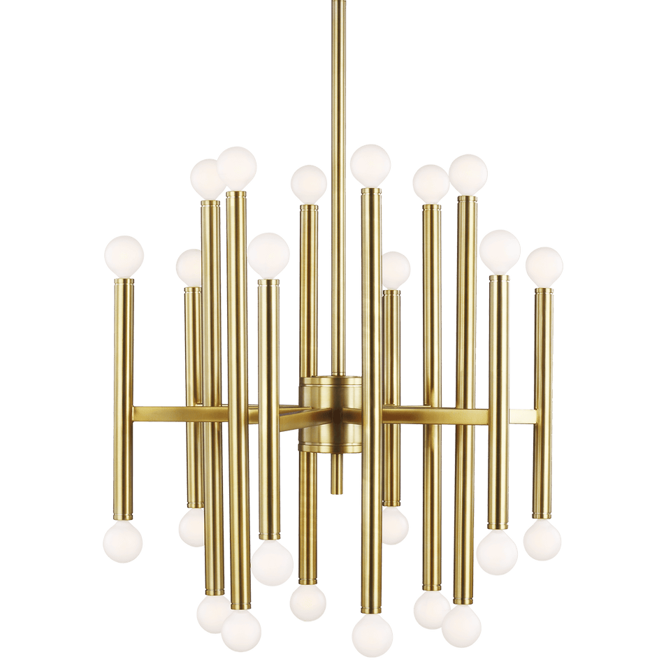 Beckham Modern Medium Chandelier in Burnished Brass