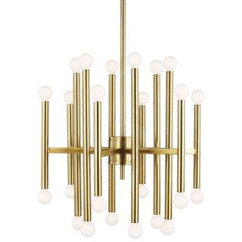 Beckham Modern Medium Chandelier in Burnished Brass