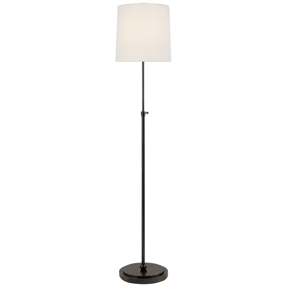 Bryant Floor Lamp in Bronze with Linen Shade
