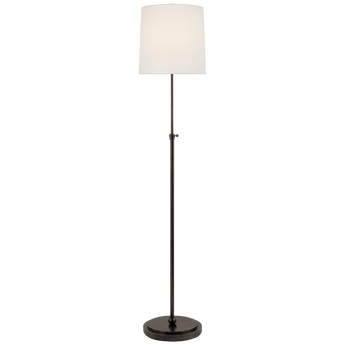 Bryant Floor Lamp in Bronze with Linen Shade