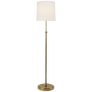 Bryant Floor Lamp in Hand-Rubbed Antique Brass with Linen Shade