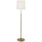 Bryant Floor Lamp in Hand-Rubbed Antique Brass with Linen Shade