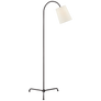 Mia Floor Lamp in Aged Iron with Linen Shade