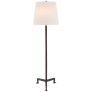 Parish Floor Lamp in Aged Iron with Linen Shade