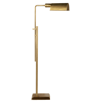 Pask Pharmacy Floor Lamp in Hand-Rubbed Antique Brass