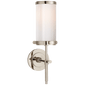 Bryant Bath Sconce in Polished Nickel with White Glass