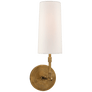 Ziyi Sconce in Hand-Rubbed Antique Brass with Linen Shade