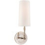 Ziyi Sconce in Polished Nickel with Linen Shade