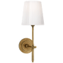 Bryant Sconce in Hand-Rubbed Antique Brass with White Glass Shade