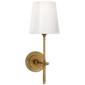 Bryant Sconce in Hand-Rubbed Antique Brass with White Glass Shade