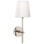 Bryant Sconce in Polished Nickel with White Glass