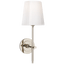 Polished Nickel / White Glass