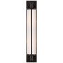 Keeley Tall Pivoting Sconce in Bronze with White Glass