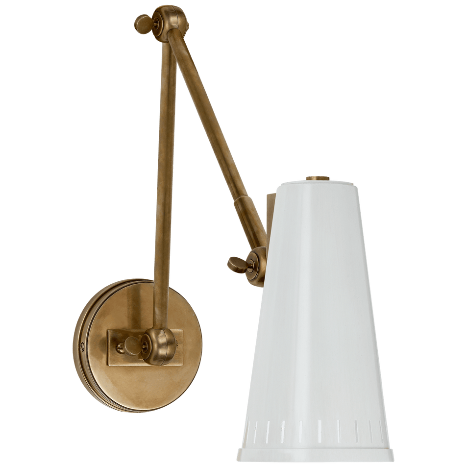 Antonio Adjustable Two Arm Wall Lamp, a premium Functional light by VCGallery Italy. Close - up image of its design.