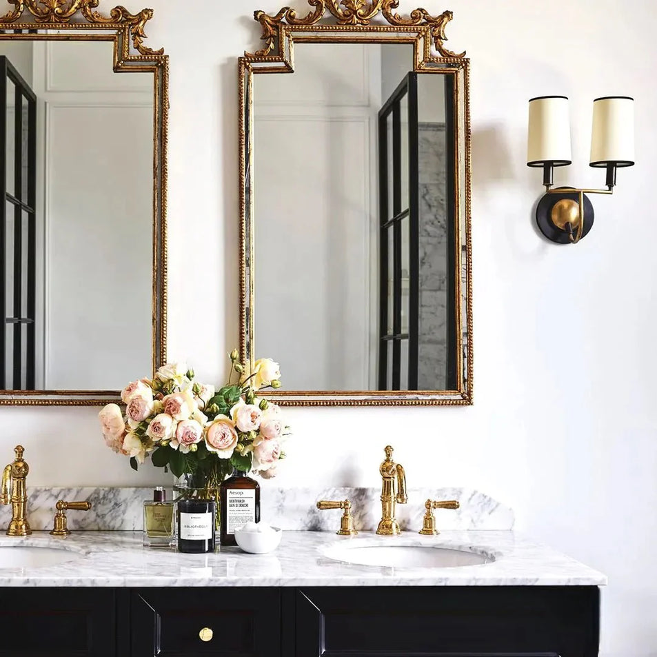 Elkins Double Sconce, a premium Decorative light by Visual Comfort & Co. Close - up image of its design.