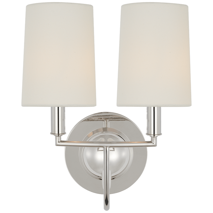 Elkins Double Sconce, a premium Decorative light by Visual Comfort & Co. Close - up image of its design.