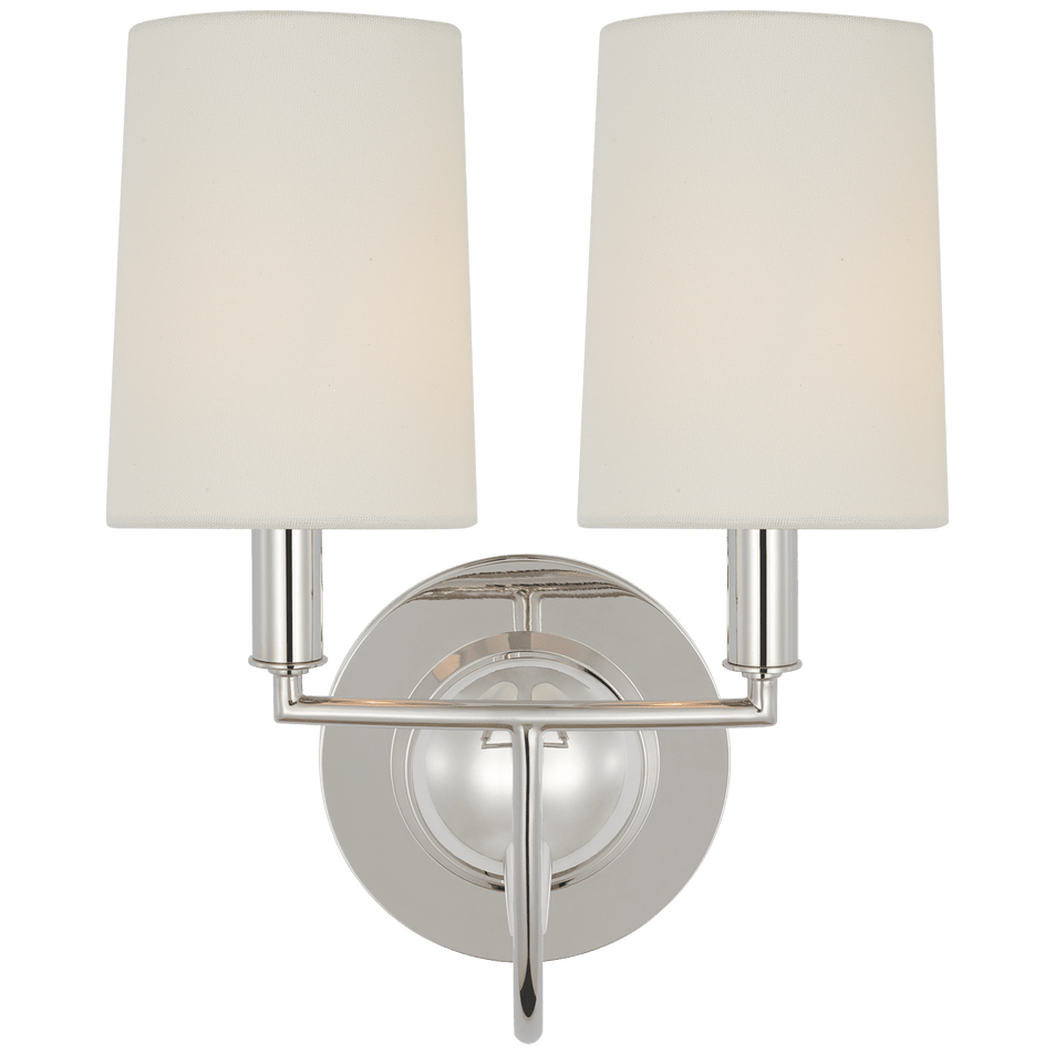 Elkins Double Sconce, a premium Decorative light by Visual Comfort & Co. Close - up image of its design.