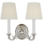 Channing Double Sconce, a premium Decorative light by Visual Comfort & Co. Close - up image of its design.