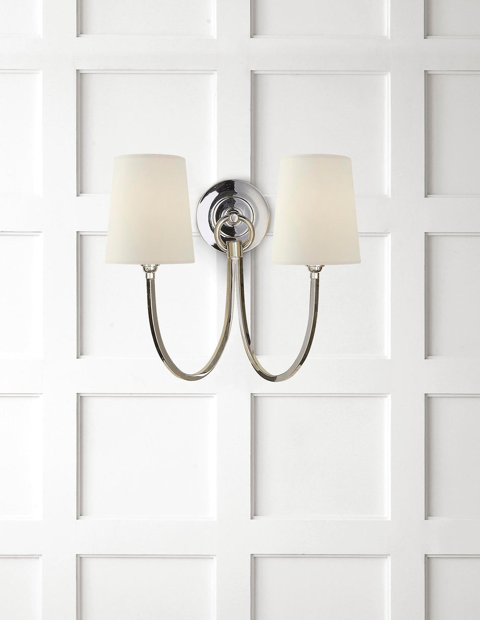 Reed Double Sconce, a premium Decorative light by Visual Comfort. Close - up image of its design.