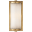 Hand-Rubbed Antique Brass / Frosted Glass
