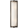 Dresser Long Glass Rod Light in Bronze with Frosted Glass Liner