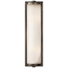Dresser Long Glass Rod Light in Bronze with Frosted Glass Liner