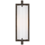 Calliope Short Bath Light in Bronze with White Glass