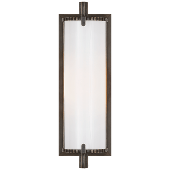 Calliope Short Bath Light in Bronze with White Glass