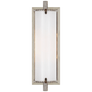 Calliope Short Bath Light in Polished Nickel with White Glass