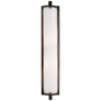 Calliope Tall Bath Light in Bronze with White Glass